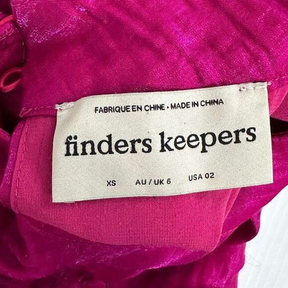 Finders Keepers Yasmine Fuchsia Ruched Dress XS/ 2 Valentine Date Cocktail Party - Picture 9 of 16